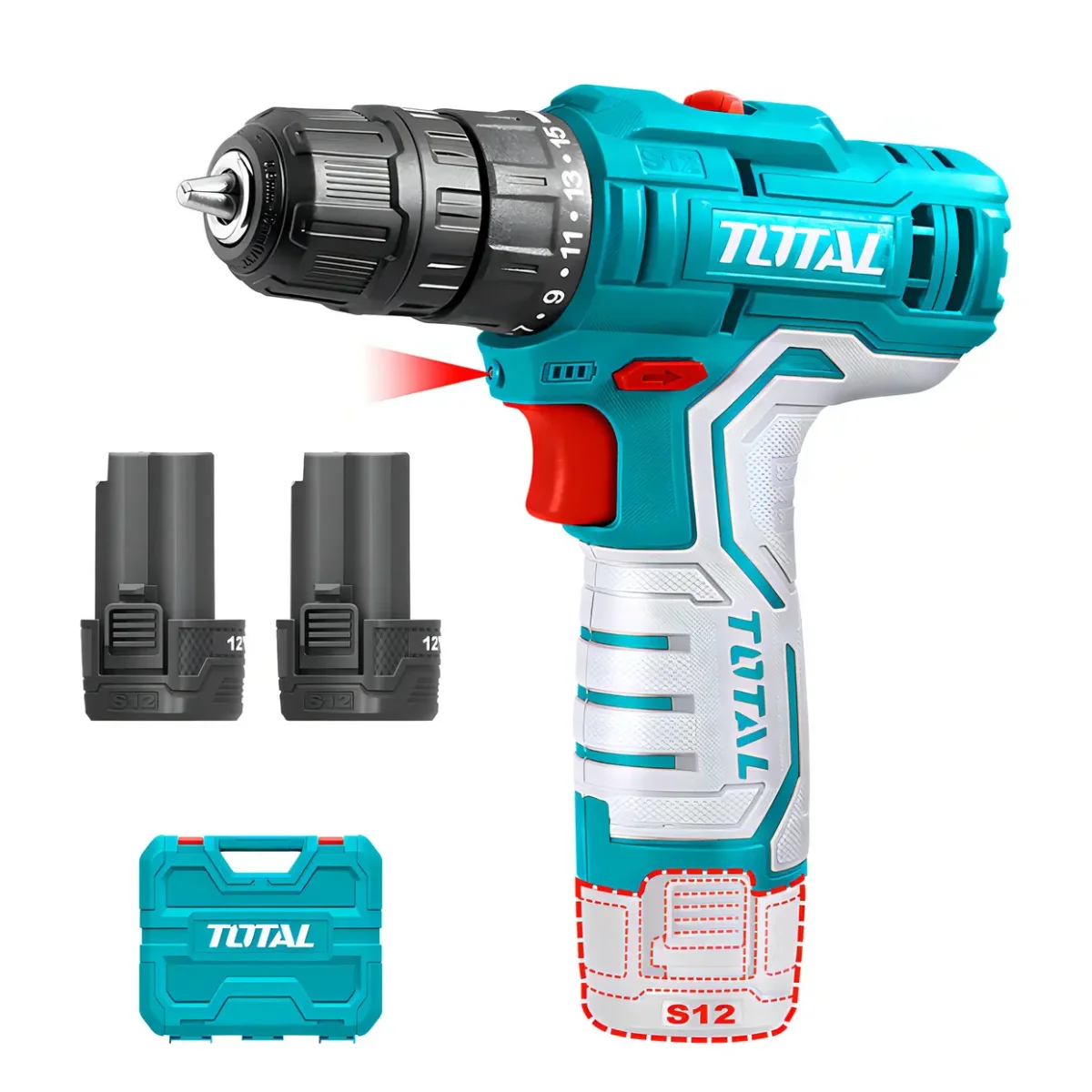 Taladro Atornillador TOTAL Inalámbrico 12V 3/8" TDLI12202