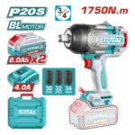 Pistola de Impacto Inalámbrica Total 20V 1750Nm 3/4" UTIWLI20175 Industrial